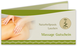 Massage Gutschein der Masssagepraxis Laucken in Tübingen