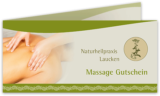 Massage Gutschein der Masssagepraxis Laucken in Tübingen