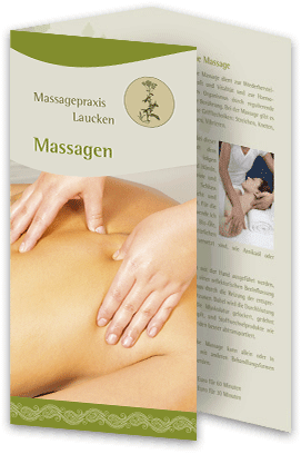 Flyer Massagepraxis Laucken in Tübingen